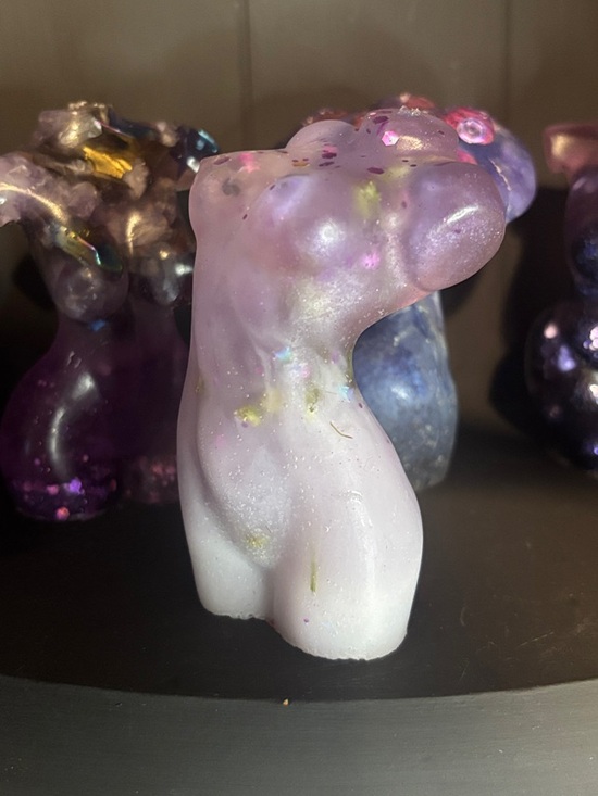 Other - NWT Handcrafted Pink Purple Galaxy Female Torso Accent Sculpture